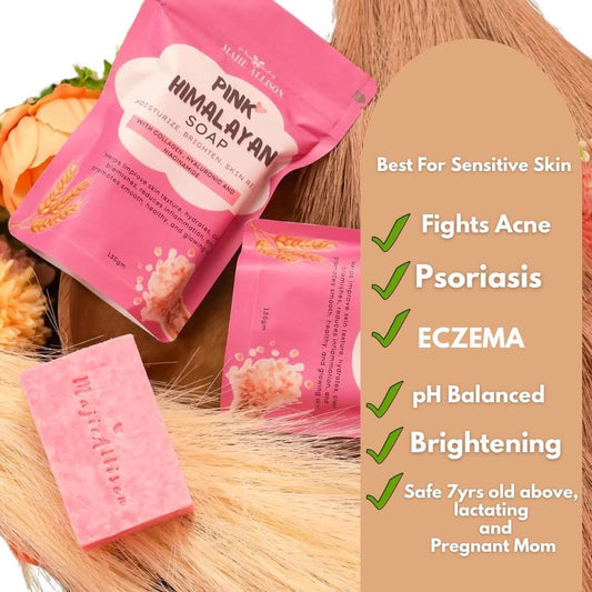 Exfoliating Pink Himalayan Soap bar for smooth skin